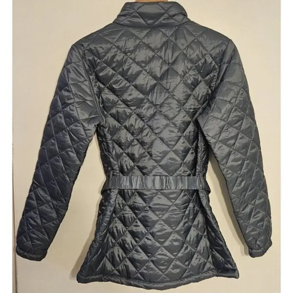 32 Degrees Ladies'‎ Belted Diamond Quilt Jacket / Color Teal / Size Small / NEW